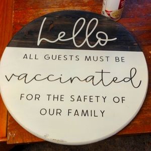 Solid wood decorative sign